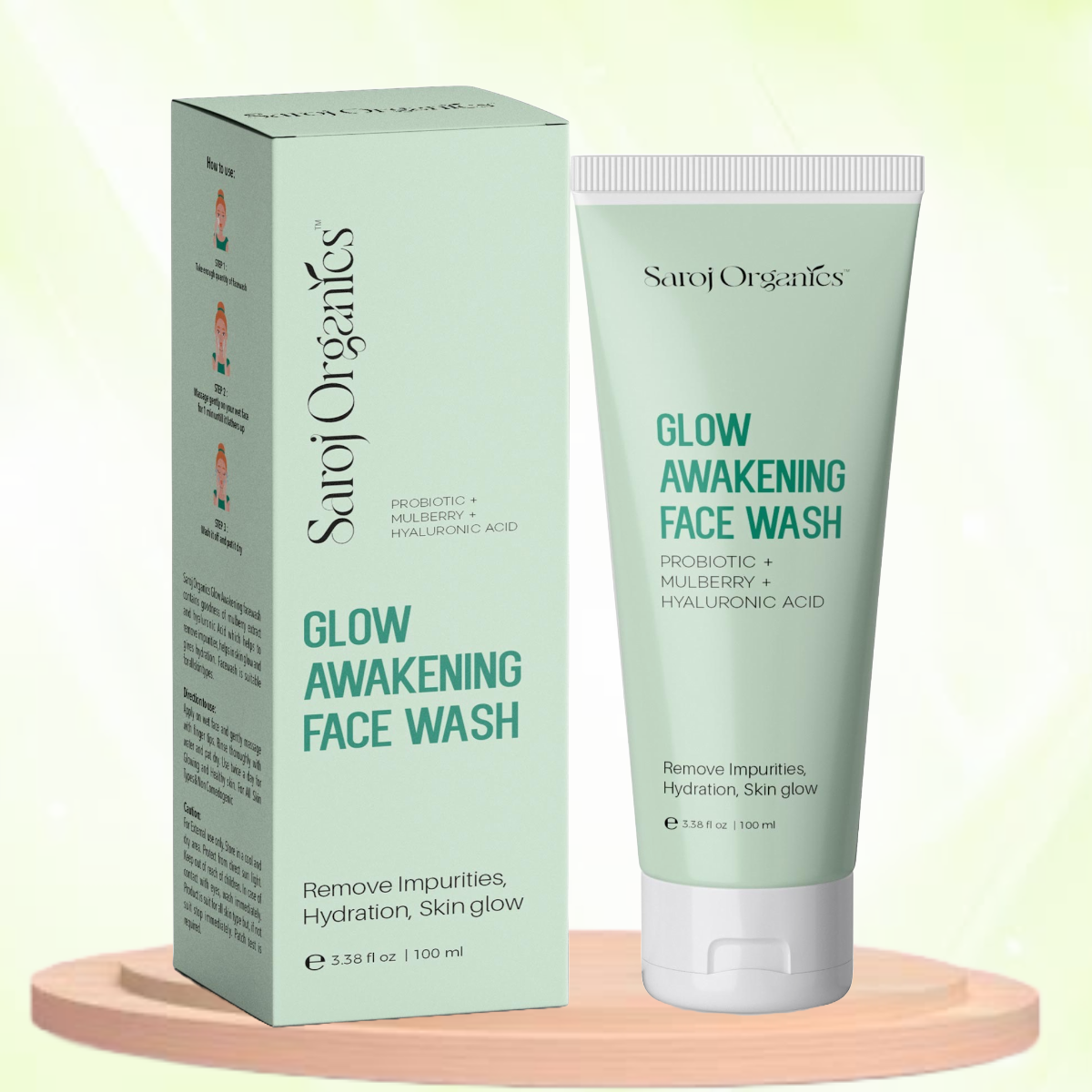 Glow awakening facewash 100ml for skin glow, skin hydration and removing impurities - for Men and Women
