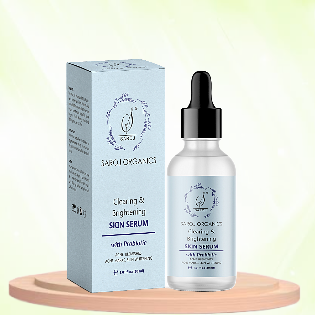 Clearing and Brightening Serum 30 ml for tanning, skin whitening,acne, blemishes, and acne marks, skin glow