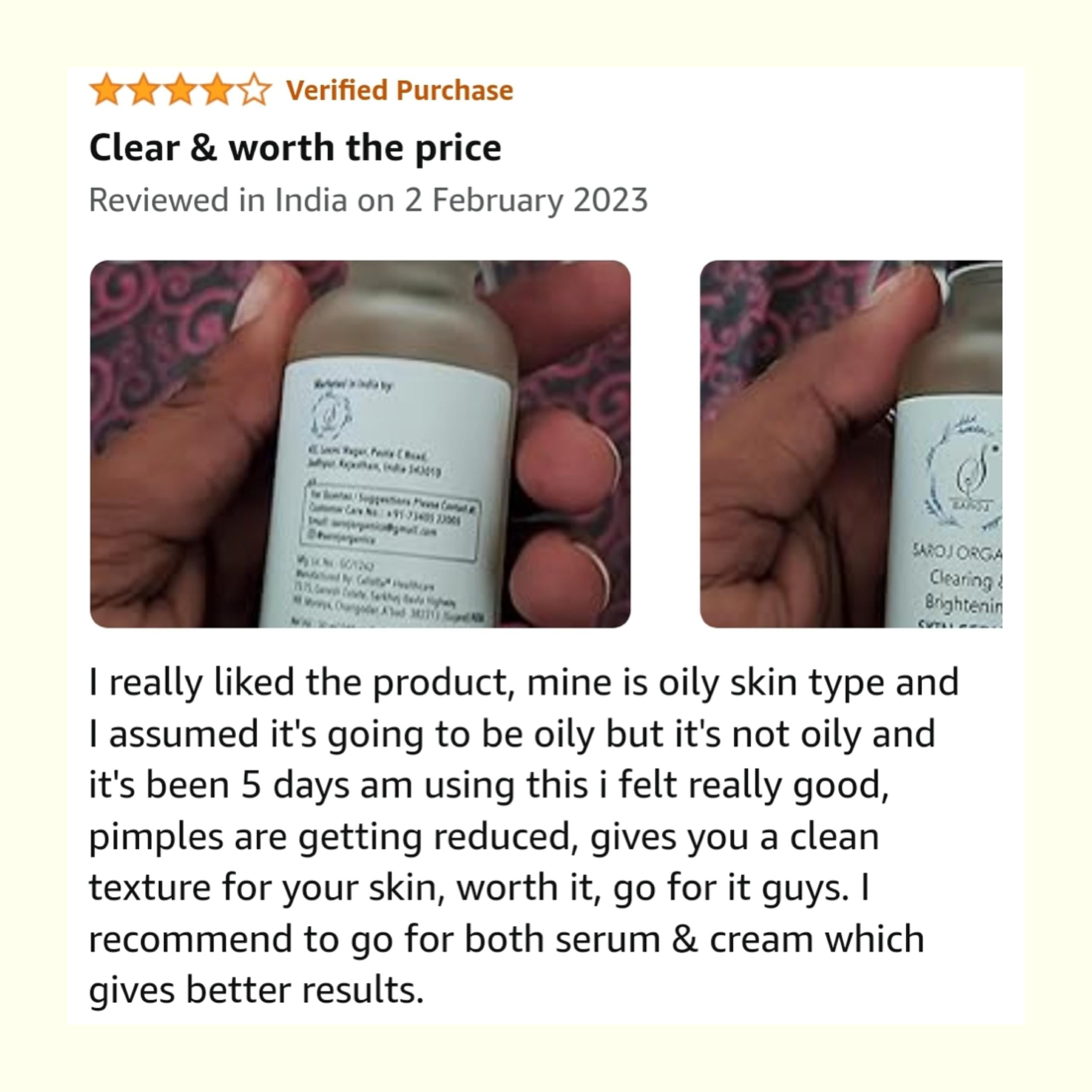 Clearing and Brightening Serum with face wash for tanning, skin whitening,acne, blemishes, and acne marks, skin glow for men and women