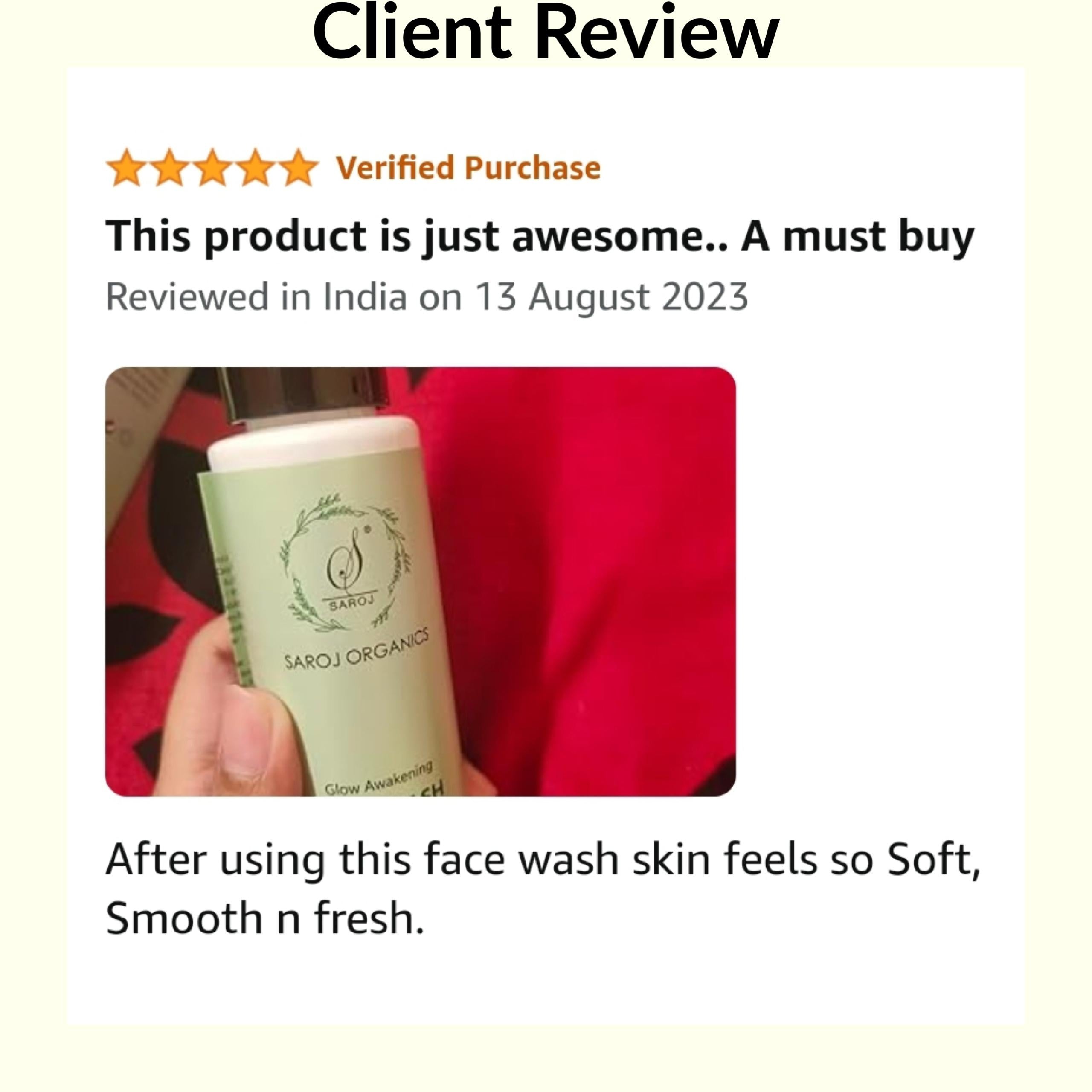 Glow awakening facewash 100ml for skin glow, skin hydration and removing impurities - for Men and Women