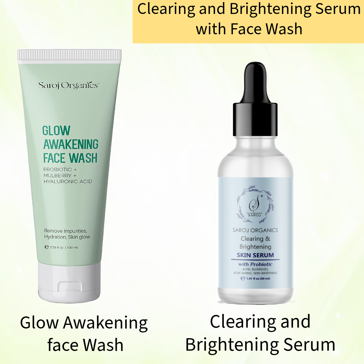 Clearing and Brightening Serum with face wash